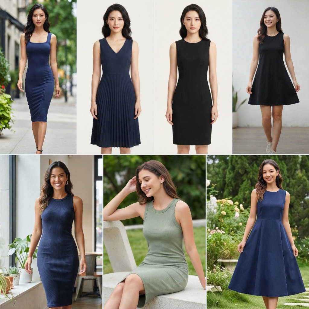 無袖棉質洋裝-sleeveless Cotton dress純棉系列