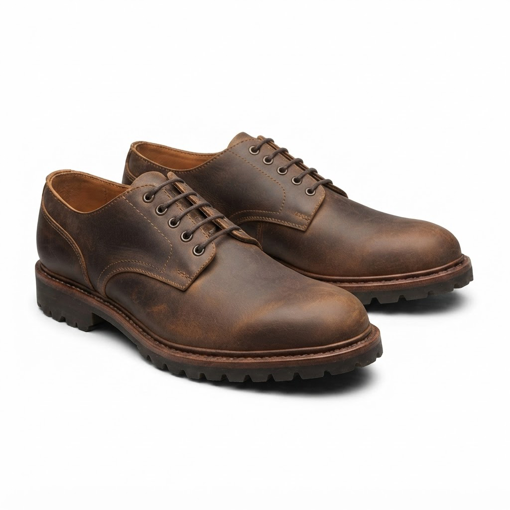 油蠟皮牛津鞋-oiled leather