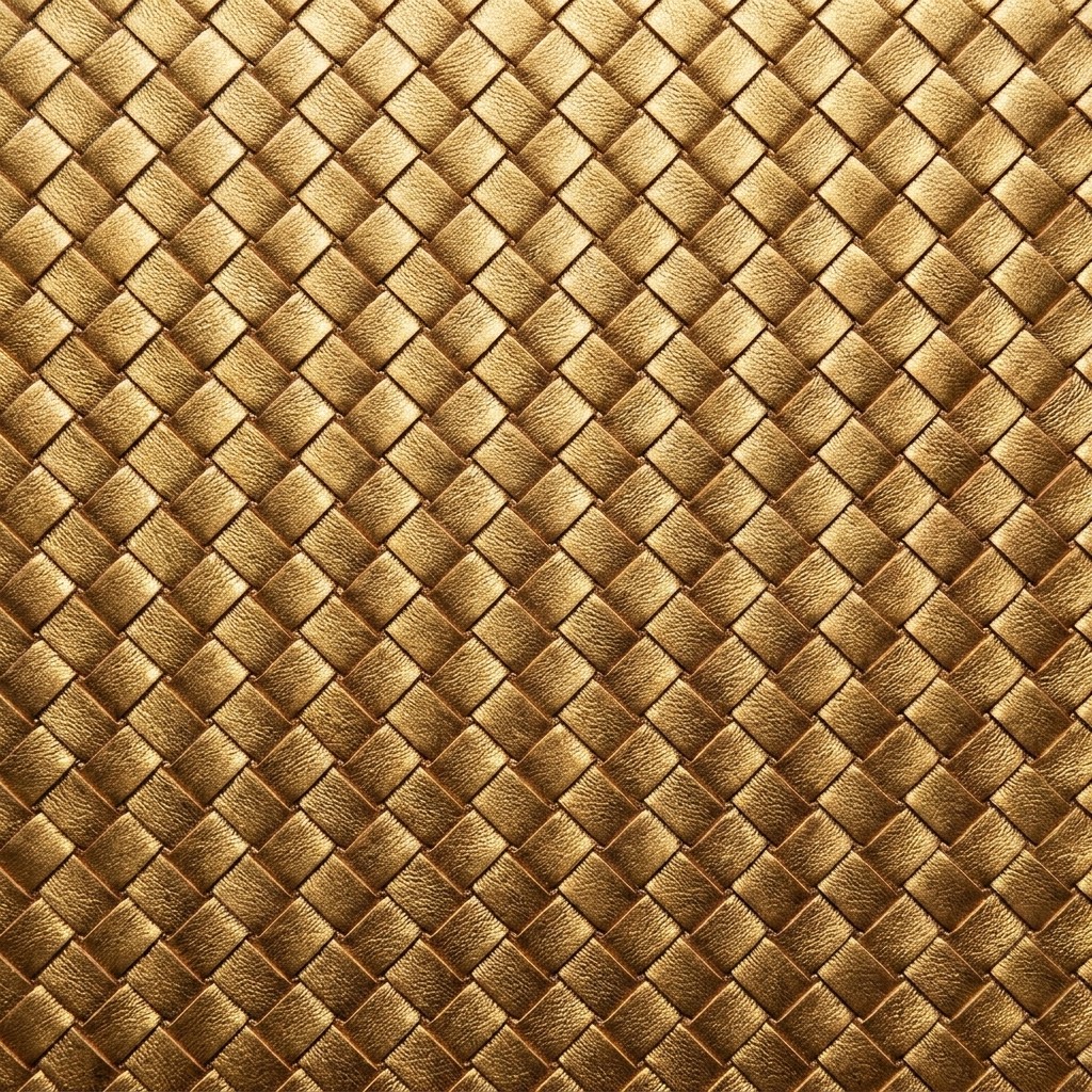 金屬色澤編織皮革飾材-Metallic woven leather material