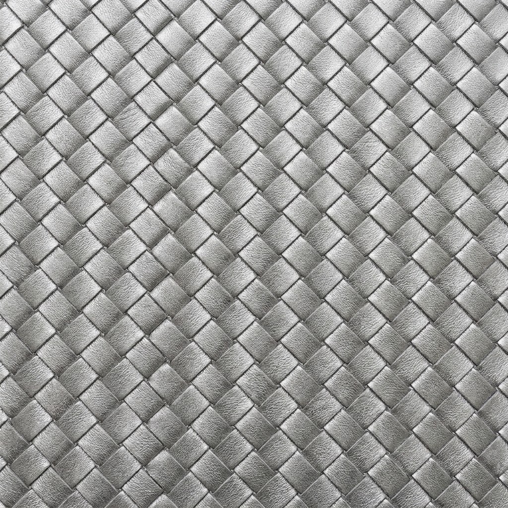 金屬色澤編織皮革飾材-Metallic woven leather material