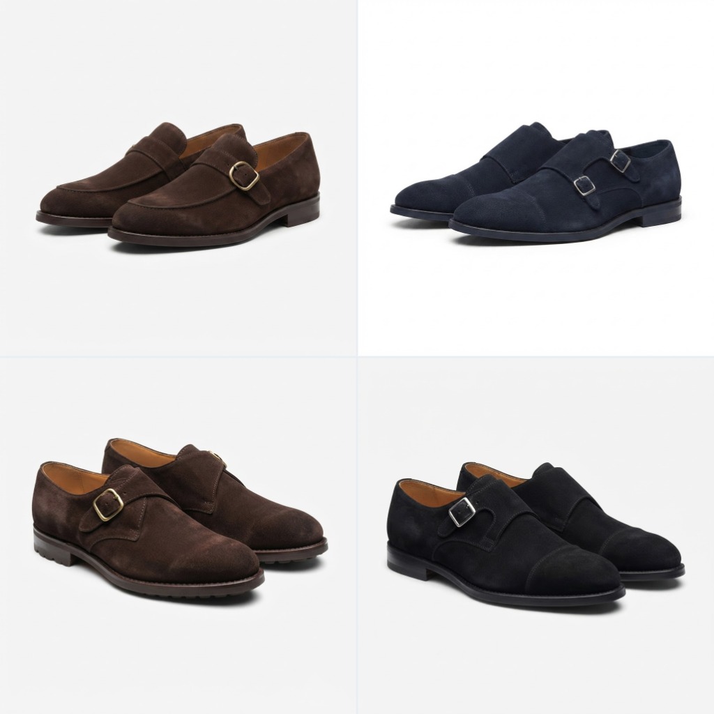 麂皮孟克鞋-monk strap
