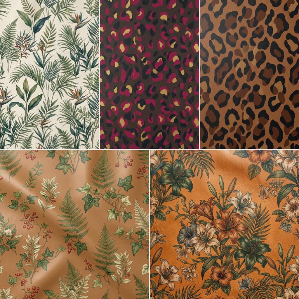 多款式印花表面處理皮革-Multistyle printed surface leather