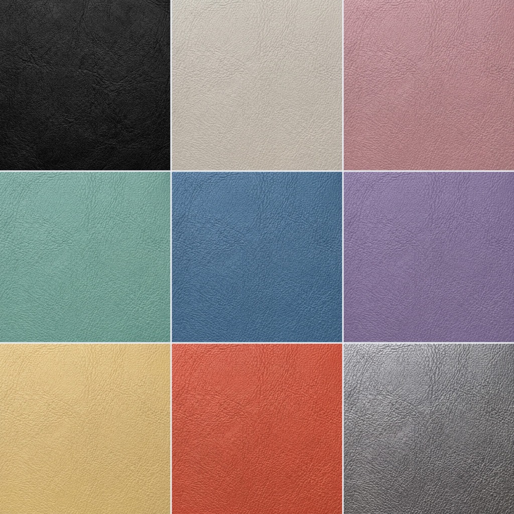 運動鞋皮革-進階色-Multicolored pebbled leather material