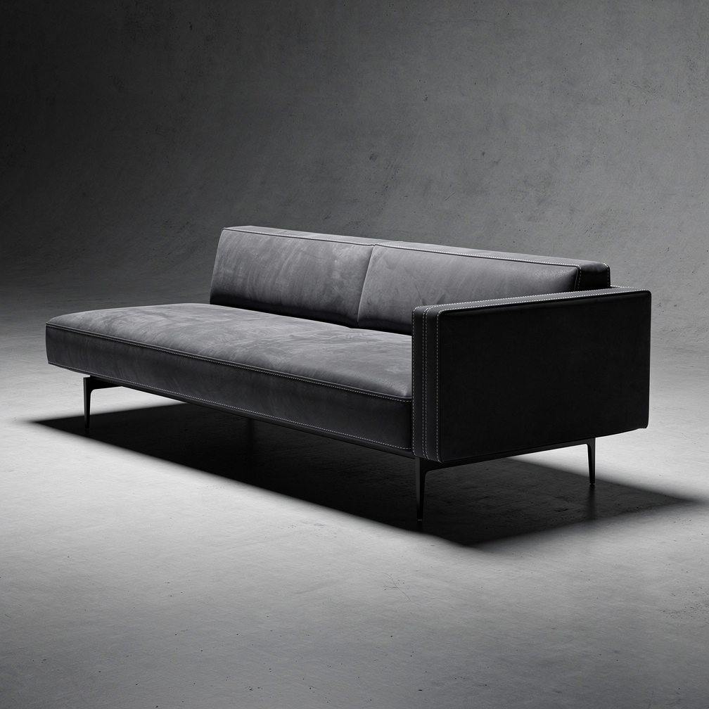 懸浮刀鋒鋼腳沙發（Floating Architectural Sofa）