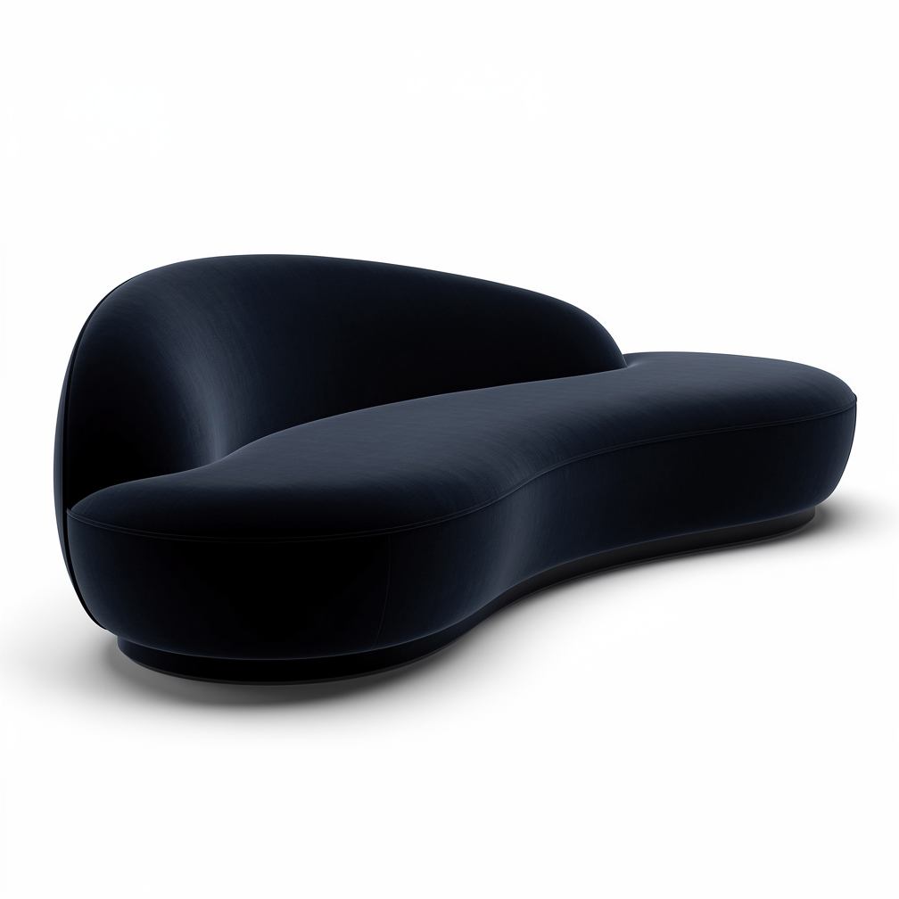曲面流線幾何沙發（Curved Organic Monolith Sofa）