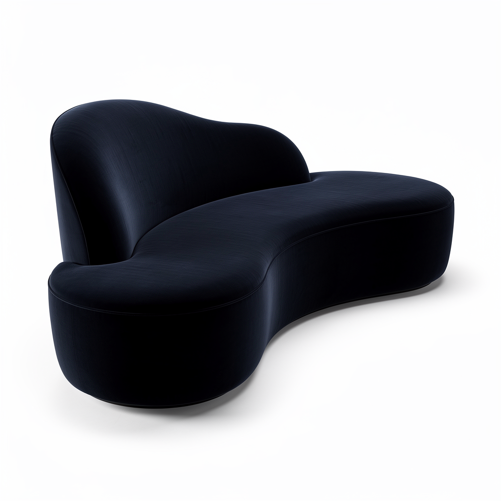 曲面流線幾何沙發（Curved Organic Monolith Sofa） (2)